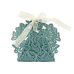 Wrapables Butterflies Wedding Party Favor Boxes Gift Boxes with Ribbon (Set of 50) / Blue