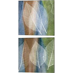 Metaverse Art Leaf Structure by John Rehner 14-Inch x 14-Inch Canvas Wall Art (Set of 2)