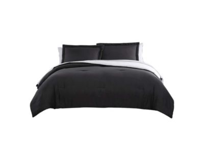 The Nesting Company Chestnut Reversible 7 Piece Bed In A Bag Comforter Set - King - Black/Gray