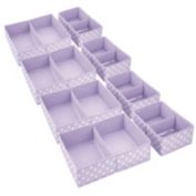 mDesign Fabric Dresser Drawer Storage Organizers, Set of 8