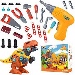Stock Preferred Dinosaur Toolbox Construction Building Set with Electric Drill