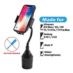 Insten Cup Car Phone Holder, 360 Degree [One Button Release] Long Gooseneck Cup Holder Car Mount Compatible with iPhone 11 12 Mini Pro Max Xs Xr SE 2020 8 Plus, Galaxy S10 S9 S8 Note 9