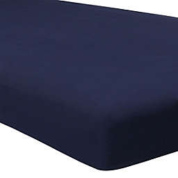 PiccoCasa Bedding Fitted Sheet, Solid Color Fitted Bed Sheet with 15 Inch Large Pocket - Comfortable and Soft, Navy Blue Queen