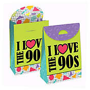 Big Dot of Happiness 90&#39;s Throwback - 1990s Gift Favor Bags - Party Goodie Boxes - Set of 12