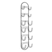 mDesign Metal Wall Mount Bath Towel Storage Organizer Rack, 6 Shelves