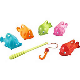 HABA Water Friends Ocean Fishing Fun Bath Toy with 5 Squirting Fish
