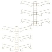 mDesign Metal Shoe Display & Storage Rack, 3 Tier, Wall Mount, 2 Pack