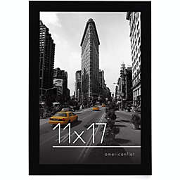 Americanflat 11x17 Picture Frame in Black - Legal Sized Paper Display - Composite Wood with Shatter Resistant Glass - Horizontal and Vertical Formats for Wall