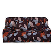 PiccoCasa Polyester Elastic Transitional Leaves Sofa Chair Cover Slipcover Large, Multicolor