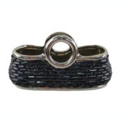 Dolce Mela Decorative Ceramic & Glass Purse Flower Vase, 10 1/4" x 4 1/4" x 5"(H)