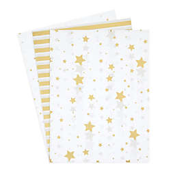 Sparkle and Bash Gold?Wrapping Tissue Paper Bulk for?Gift Bags,?3 Decorative Colors (60 Sheets)