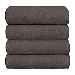 PiccoCasa Soft Cotton 4 Piece Bath Towel for Bathroom, 100% Cotton Soft and Highly Absorbent Bath Towels Washcloths Quick Dry Shower Towels, 27