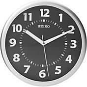 Seiko 10" Easy Reader Black Wall Clock with Luminous Glow-In-The-Dark Hands