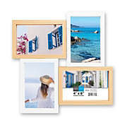 Hauz FRM7180 - 4 Images 4x6 Floating Collage Picture Frame White & Light