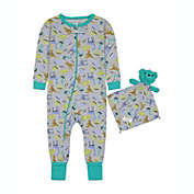 Sleep On It Infant Boys Little Dino Zip-Front Coverall Pajama
