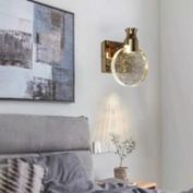 Stock Preferred Crystal Wall Sconce Vanity Lamp Fixture w/ 3 Color Light in 16*21cm Gold