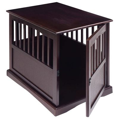 Casual Home Wooden Pet Crate Dog House End Table Night Stand