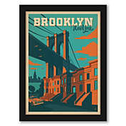 Asa Nyc Brooklyn by Anderson Design Group Black Framed Print - Americanflat - 24" x 36"