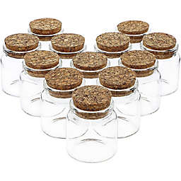 Bright Creations Small Glass Cork Bottles 12 Pack - 50ml