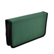 Unique Bargains Home 20 Pages CD/VCD/DVD Capacity Case, Portable DVD VCD Storage Box, Zipper Closure Nylon Portable Disc CD DVD Organizer Holder Green