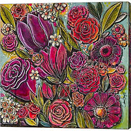 Great Art Now Spanish Flowers 1 by Cami Boyett Studio 12-Inch x 12-Inch Canvas Wall Art
