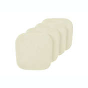 GoodGram Non Slip Chenille Premium Memory Foam Chair Cushions (4 Pack) - 16 in. W x 16 in. L, Ivory