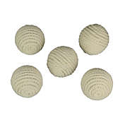 Things2Die4 Set of 5 Brown Rope Decorative Orb Home Decor Ball Centerpiece Vase Filler