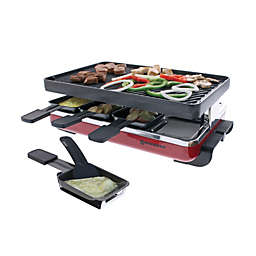 Swissmar - Raclette-8 Person Raclettest Iron Grill Plate (Red)