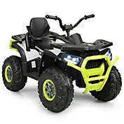 Slickblue 12 V Kids Electric 4-Wheeler ATV Quad with MP3 and LED Lights-White