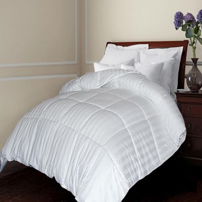 White Blue Ridge Home Fashions 350 Thread Count Cotton Damask Optima-Loft Down Alternative Pillow Jumbo 4 Pack 