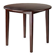 Contemporary Home Living 35.75" Walnut Wood Round Drop Leaf Table
