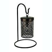 PD Home & Garden Black Metal Cage Hanging LED Accent Light with Stand