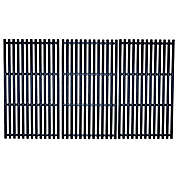 Contemporary Home Living Set of 3 Matte Cast Iron Cooking Grid for Charbroil Brand Gas Grills 28.5"