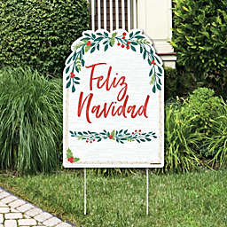 Big Dot of Happiness Feliz Navidad - Party Decorations - Holiday and Spanish Christmas Party Welcome Yard Sign