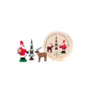 Dregeno Chip Box - Santa and Deer - 4.75"H x 4.75"W x 2.2"D