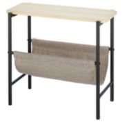 mDesign Metal Accent Furniture Side/End Table with Storage Basket