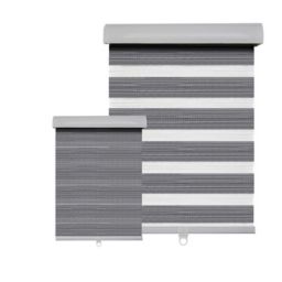 Hauz 3384WDGRYCD - 33 '' X 84 '' Alternate Blinds Window Shade, Cordless, Dark Oak Grey