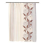 Carnation Home Fashions "Chelsea" Fabric Shower Curtain - Brown 70" x 96"