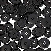 Bright Creations Black Pear Wood Buttons with 4 Holes, Sewing and Crafts Supplies (100 Pieces)