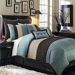 Egyptian Linens - Hudson Blue Complete 6-8 Piece Comforter Set