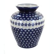 Blue Rose Polish Pottery 790 Zaklady Medium Vase