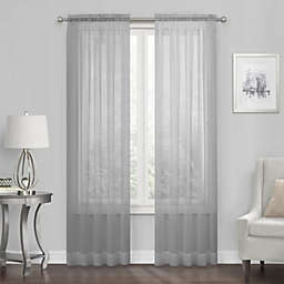 Kate Aurora Living 4-Pack High End Luxe Rod Pocket Sheer Voile Window Curtain Set - White