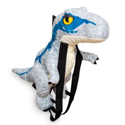 Jurassic World Velociraptor Blue 17-Inch Plush Backpack Bag   Cute Plushies And Soft Stuffed Animals, Kids Room Decor Storage Accessories   Back to School Classroom Supplies   Dinosaur Collectibles