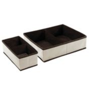 mDesign Fabric Dresser Drawer Storage Organizers, Set of 2