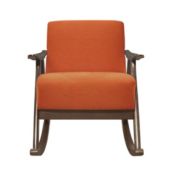 Lexicon Solid Rubberwood Frame Rocking Chair -  Orange