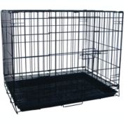 YML 30" Dog Kennel Cage With Bottom Grate, Black