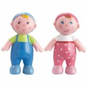HABA Little Friends Babies Marie & Max - 2.5" Twin Baby Toy Figures (2 Piece Set)