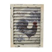 Nearly Natural Rooster Window Shutter Wall Decor