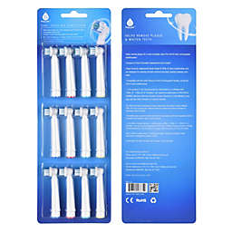 Pursonic EBS17- 12 Pack Power Sensitive Replacement Brush Heads for Oral-B, 12 Count