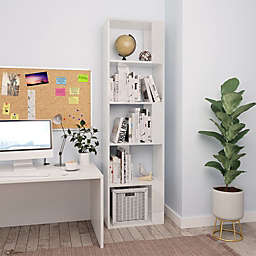 vidaXL Book Cabinet/Room Divider High Gloss White 17.7